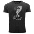 Mens Vintage Shirt Fuck the Rules Photo Print Middle Finger Print Shirt Tee