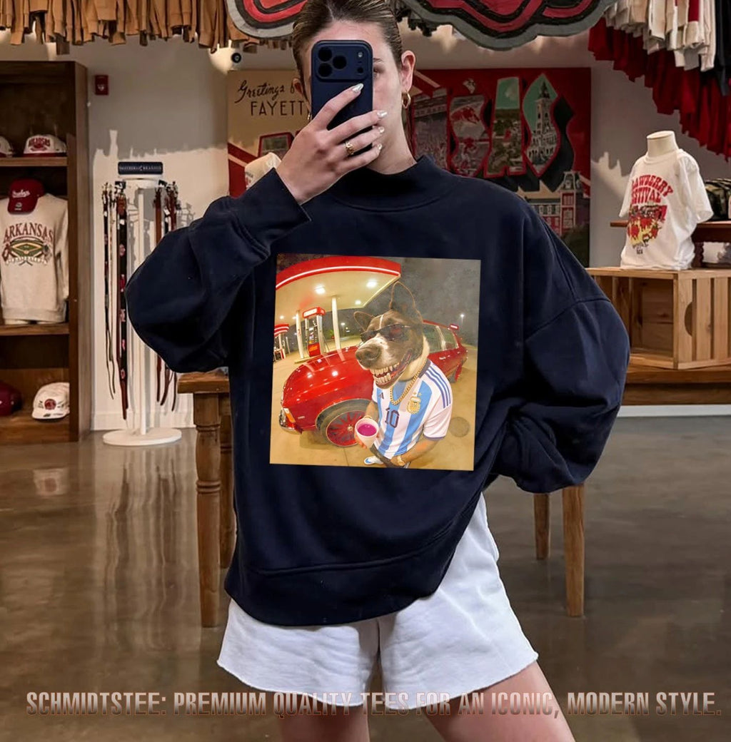 Argentina number 10 Wacky Dog at gas station meme shirt