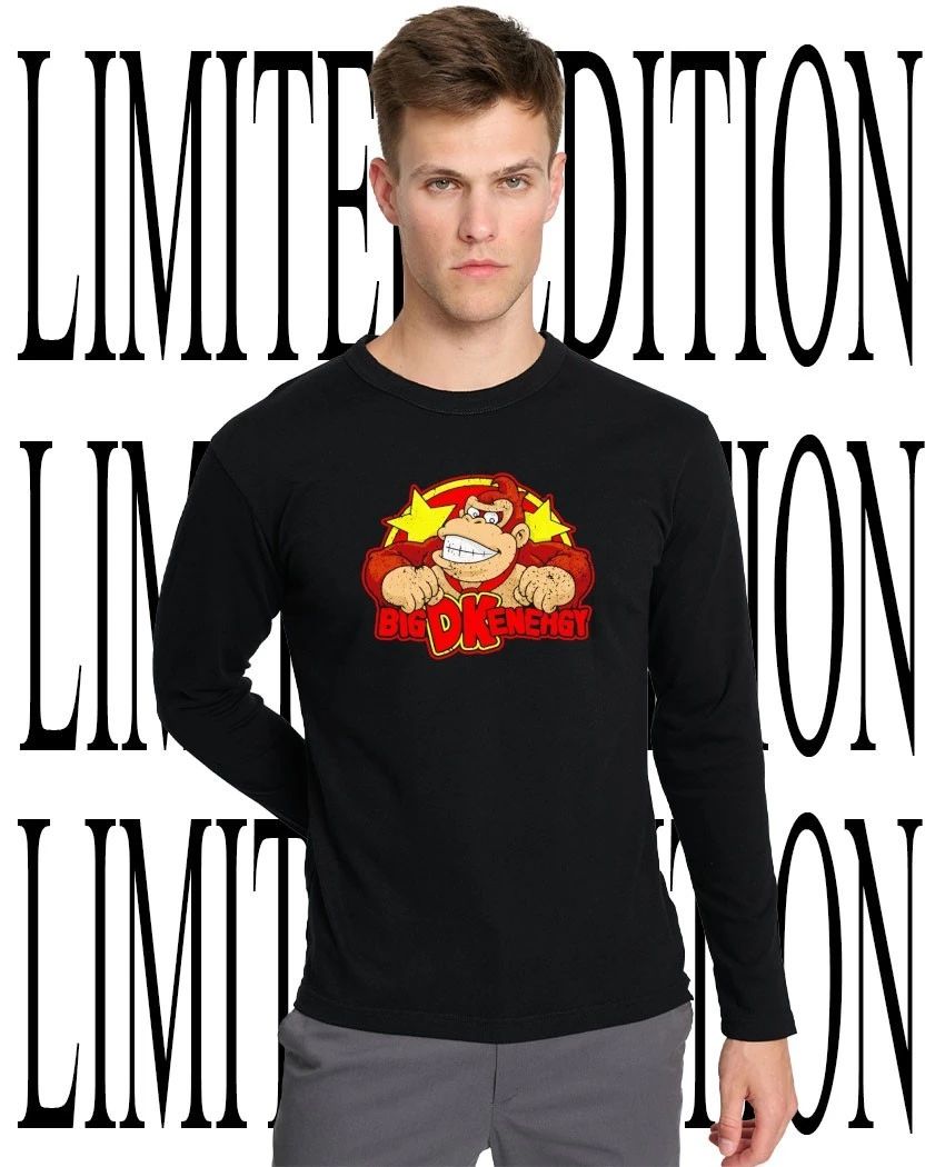 Donkey Kong Big DK Energy Cartoon Distressed Funny Video Game Shirt