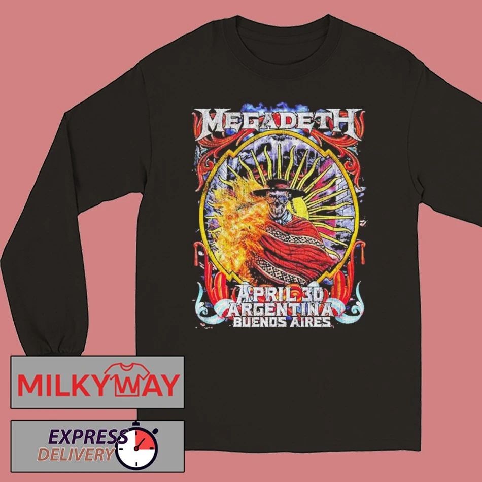 Megadeth Argentina 2026 Merch Tee At Buenos Aires On April 30 2026 Artwork By Blurryoso Cowboy shirt
