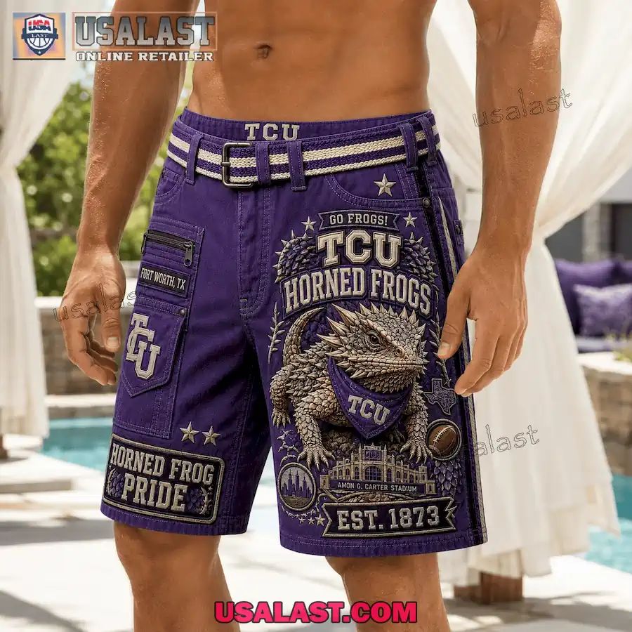 TCU Horned Frogs Vintage Men Cargo Short
