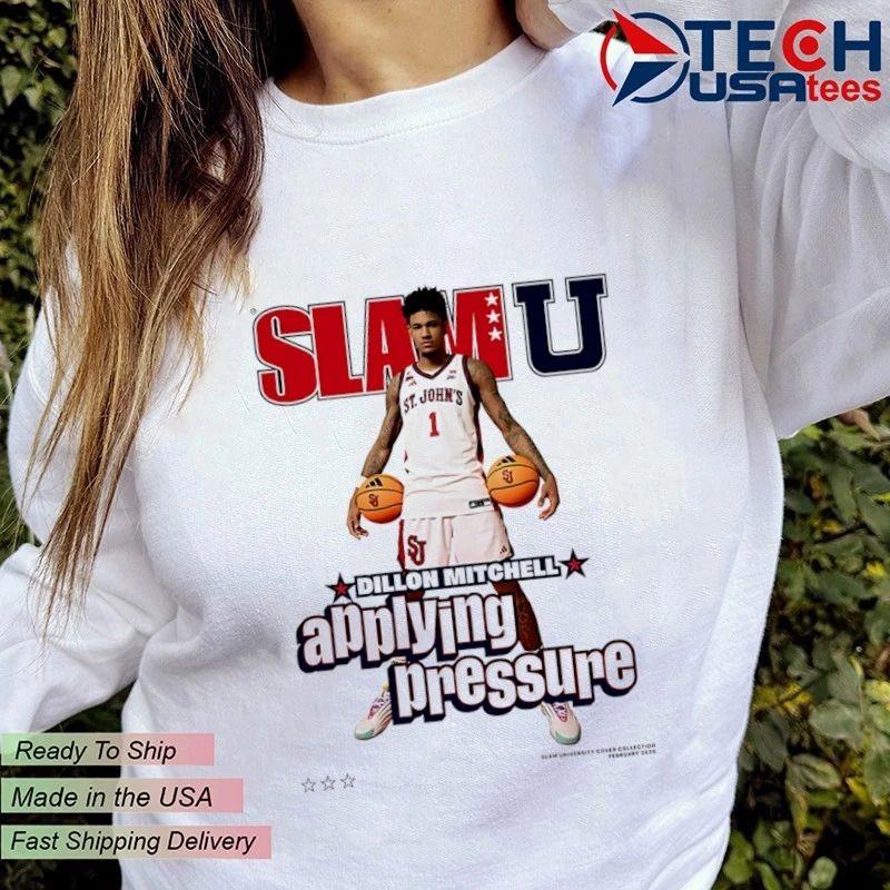 SLAM St. John’s Red Storm Dillon Mitchell Applying Pressure shirt