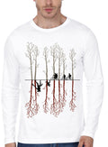 The Upside Down Full Sleeve White T-Shirt Hoodie, Sweatshirt | PureTeeCo.com