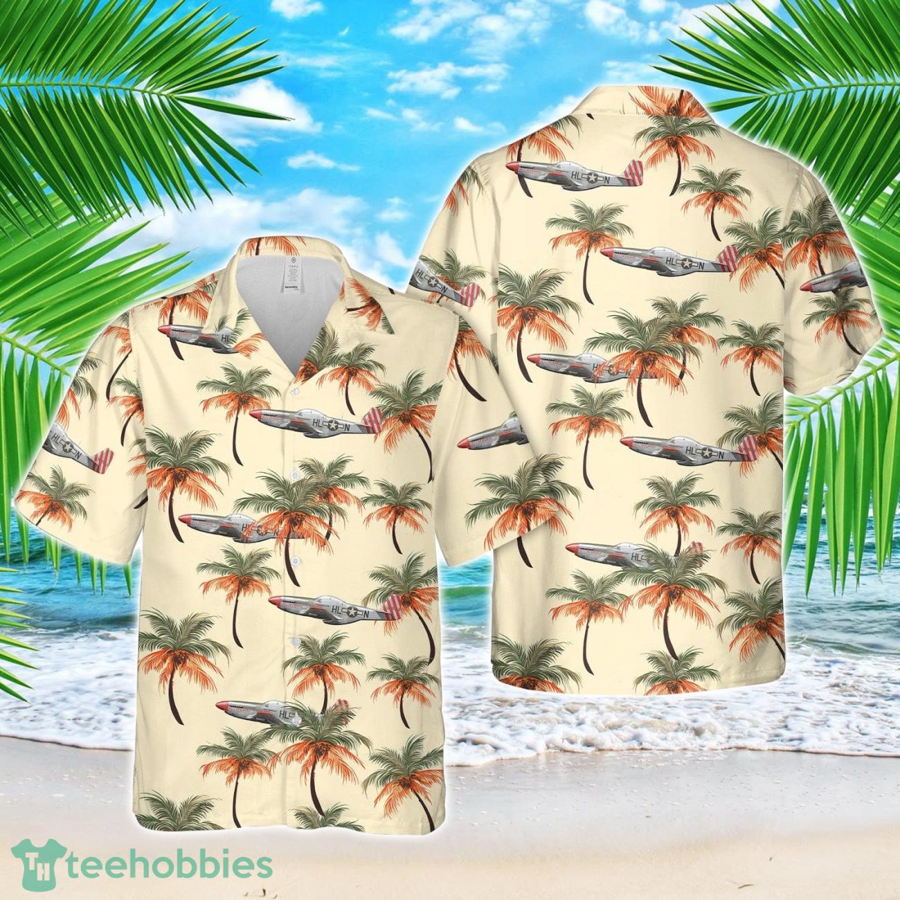 US Air Force P-51D-5 Mustang, 44-13500 – HL-N Flying Dutchman – 31st FG, 308th FS – San Severo, Italy, August 1944 Hawaiian Shirt