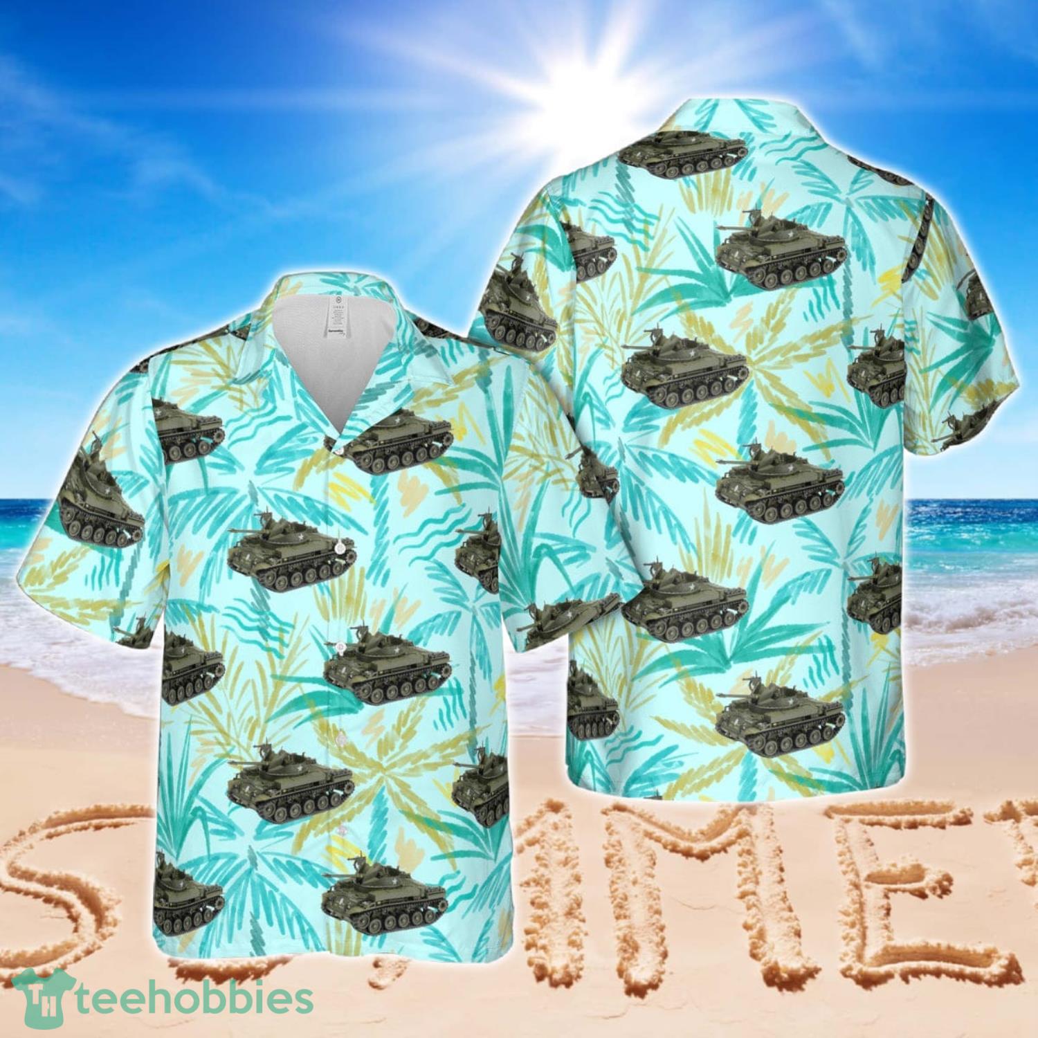 US Army Self Propelled A.A. Gun M42 Duster Hawaiian Shirt Beach Summer Shirt