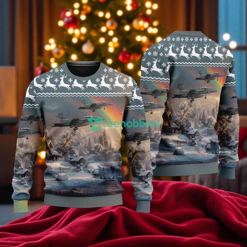 Us Navy Vfa-213 Fa-18f American Airlines Christmas House Under The Rainbow Ugly Sweater For You