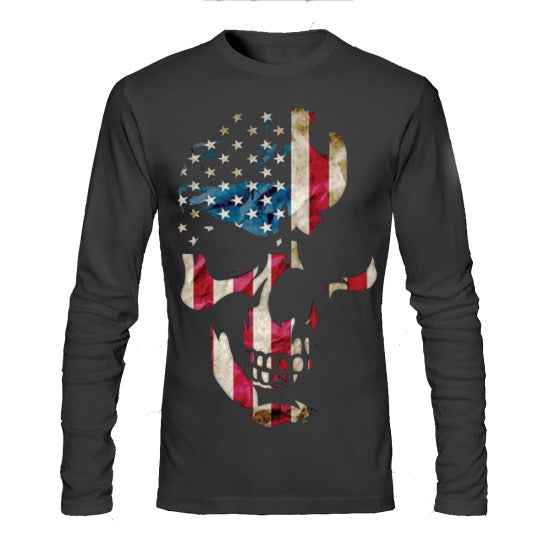 USA Skull Black T-Shirt Hoodie, Sweatshirt | PureTeeCo.com