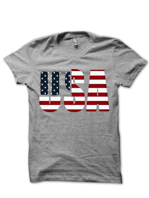 USA Grey Tee Hoodie, Sweatshirt | PureTeeCo.com