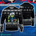 Utah State Aggies 3D Ugly Christmas Sweater Grinch Funny Custom Number And Name