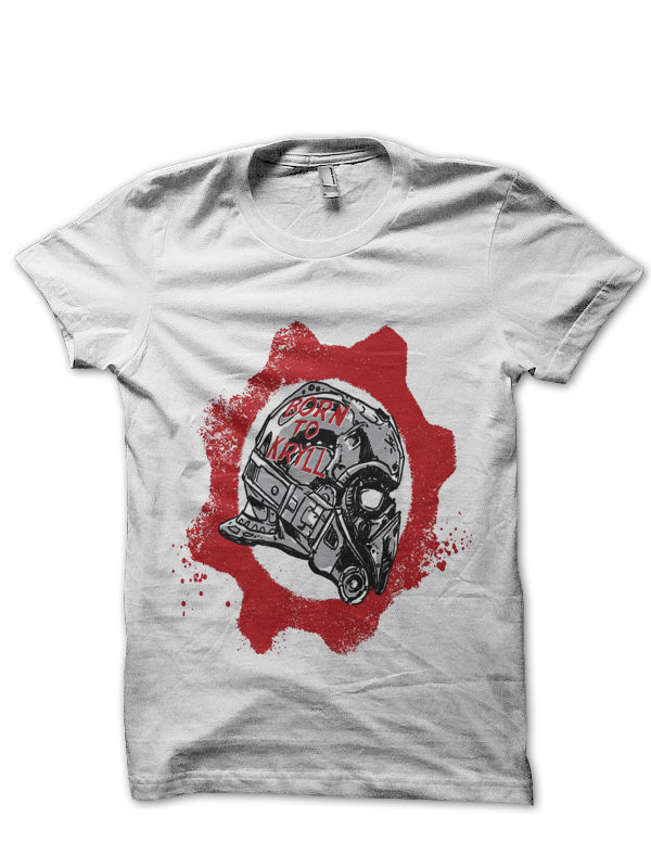 Gears of war White Half Sleeve T-Shirt Style001 Hoodie, Sweatshirt | PureTeeCo.com