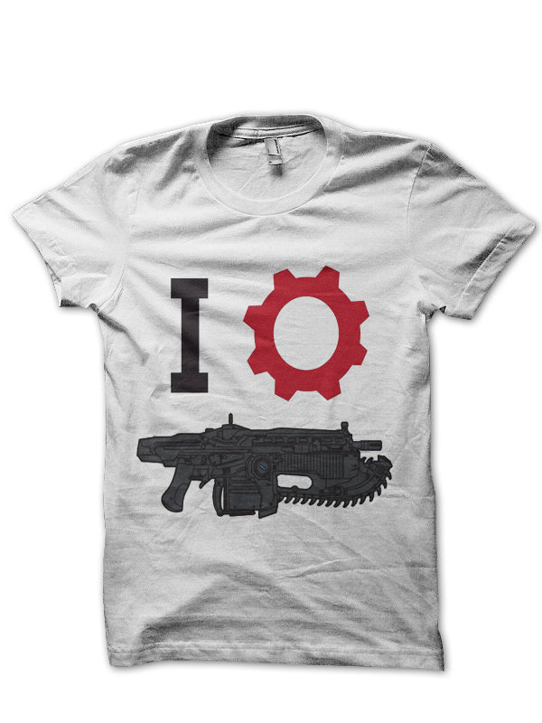 Gears of war White Half Sleeve T-Shirt Style002 Hoodie, Sweatshirt | PureTeeCo.com