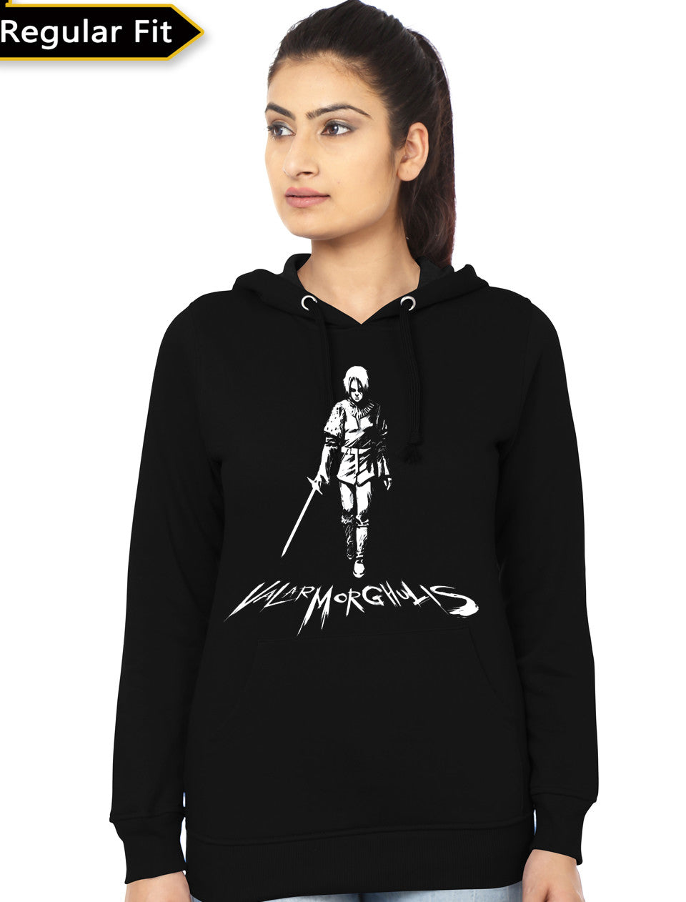 Valar Morghulis Girls Black Hoodie T-Shirts, Sweatshirt | PureTeeCo.com