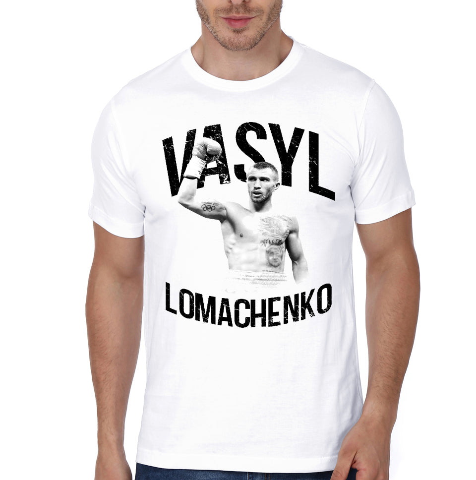 Vasyl Lomachenko White Half Sleeve T-Shirt Hoodie, Sweatshirt | PureTeeCo.com