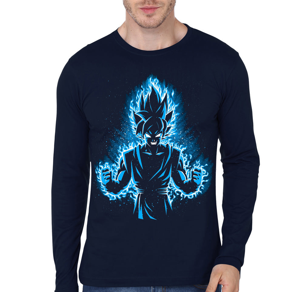 DBZ Navy Blue Full Sleeve Tee Hoodie, Sweatshirt | PureTeeCo.com