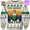 Vintage Does Somebody Need A Hug Retro Funny 3d Ugly Christmas Sweater