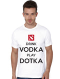 Drink Vodka Play Dotka White T-Shirt Hoodie, Sweatshirt | PureTeeCo.com