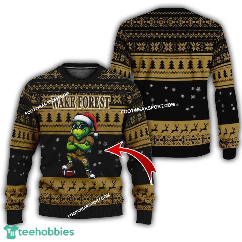 Wake Forest Demon Deacons New Grinch Ugly Christmas Sweater Gift For Men And Women – Custom Number