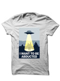 Abducted White T-Shirt Hoodie, Sweatshirt | PureTeeCo.com