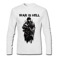 War Is Hell White Full Sleeve Tee Hoodie, Sweatshirt | PureTeeCo.com