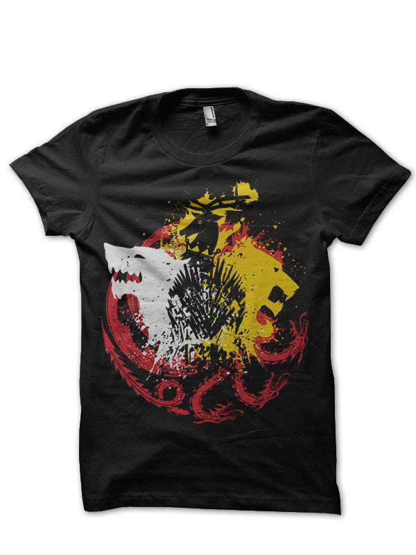 War Of Houses Black T-Shirt Hoodie, Sweatshirt | PureTeeCo.com