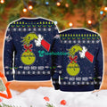 Washington Capitals Grinch Hand Ugly Christmas Sweater 3D
