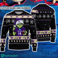 Washington Huskies 3D Ugly Christmas Sweater Grinch Funny Custom Number And Name