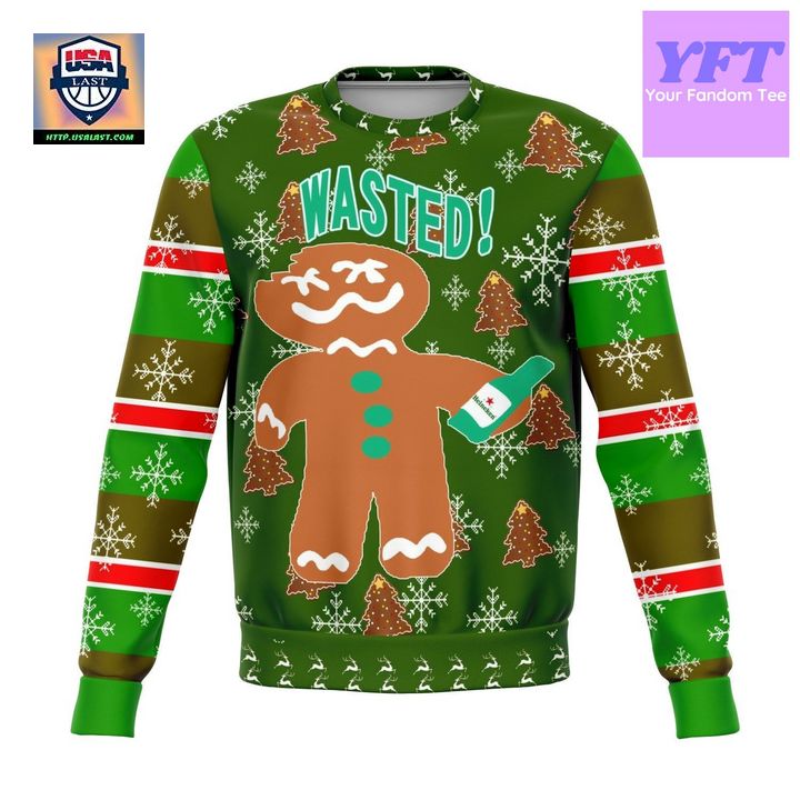 Wasted Meme Design 3d Ugly Christmas Sweater