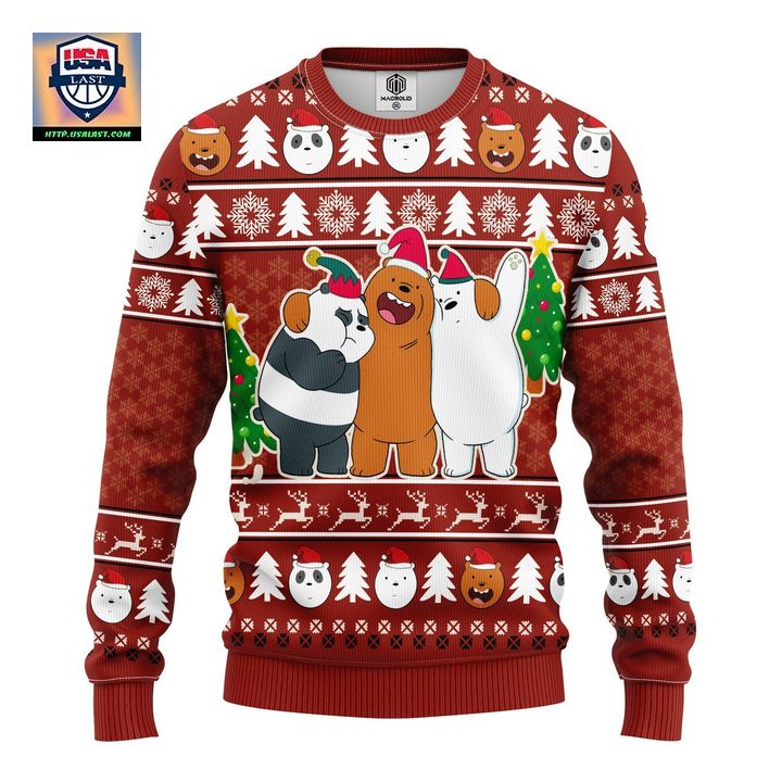 We Bare Bear Funny Ugly Christmas Sweater Amazing Gift Idea Thanksgiving Gift