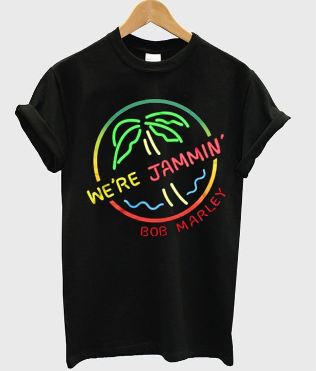 we’re jammin’ bob marley t-shirt Hoodie, Sweatshirt | PureTeeCo.com