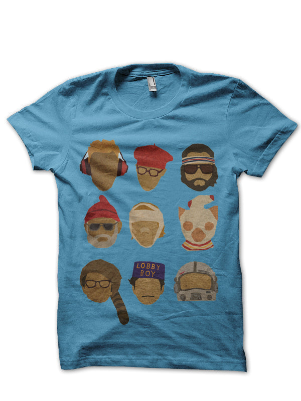 Wes Anderson Light Blue T-Shirt Hoodie, Sweatshirt | PureTeeCo.com