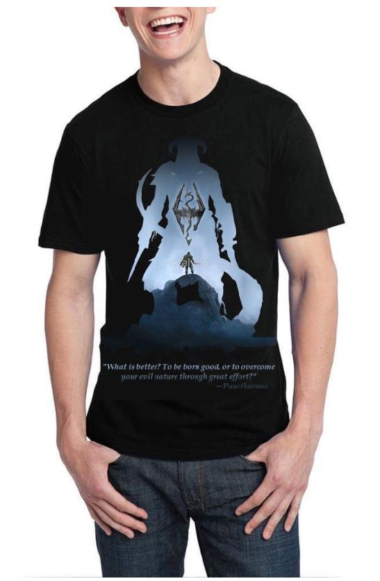 Skyrim Dragon Hunter Black T-Shirt Hoodie, Sweatshirt | PureTeeCo.com