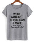 white straight republican and male t-shirt Hoodie, Sweatshirt | PureTeeCo.com