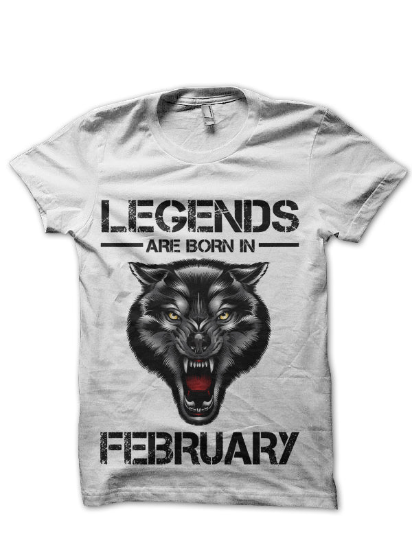 Legends Are Born In February T-Shirt Style003 Hoodie, Sweatshirt | PureTeeCo.com