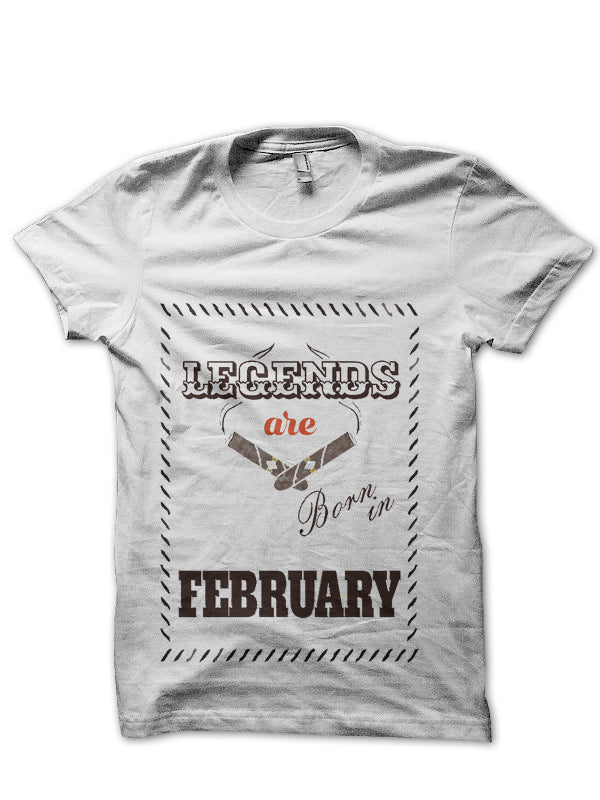 Legends Are Born In February T-Shirt Style001 Hoodie, Sweatshirt | PureTeeCo.com