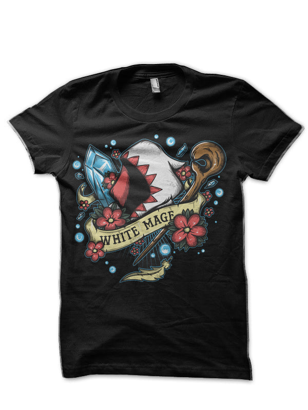 White Mage Black T-Shirt Hoodie, Sweatshirt | PureTeeCo.com