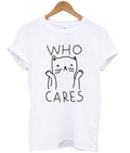 who cares cat t-shirt Hoodie, Sweatshirt | PureTeeCo.com