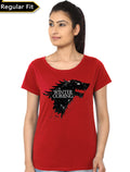 Winter Is Coming Girls Red T-Shirt Style001 Hoodie, Sweatshirt | PureTeeCo.com