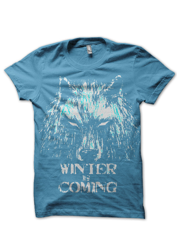 Winter Is Coming Sky Blue Tee Hoodie, Sweatshirt | PureTeeCo.com