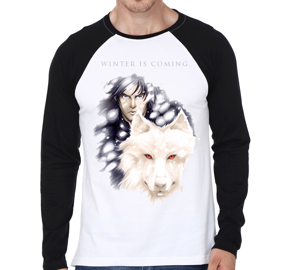 Winter Is Coming Raglan Tee Hoodie, Sweatshirt | PureTeeCo.com