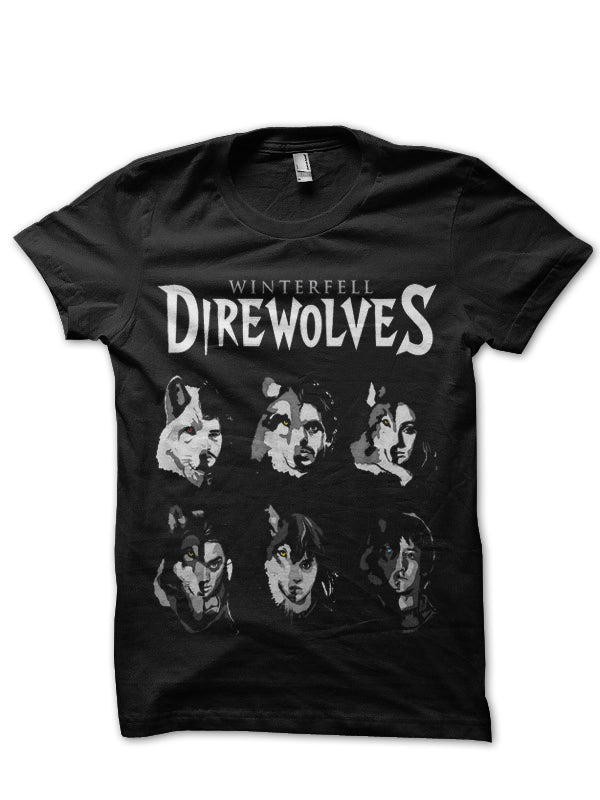 Wolves Of Winterfell Black T-Shirt Hoodie, Sweatshirt | PureTeeCo.com