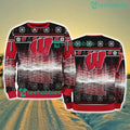 Wisconsin Badgers NCAA Pine Christmas Ugly Sweater New Style Best Gift For Fans
