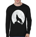 Wolf Black Full Sleeve Tee Hoodie, Sweatshirt | PureTeeCo.com