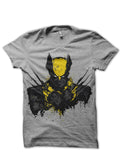 Wolverine Grey T-Shirt Hoodie, Sweatshirt | PureTeeCo.com