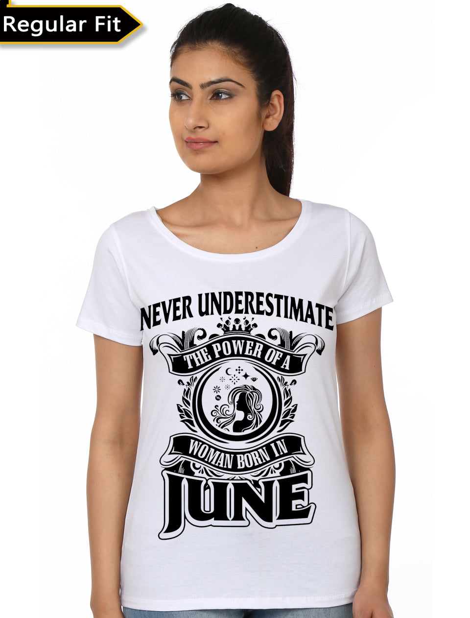 Never Underestimate The Power Of A Woman Born In June T-Shirt Hoodie, Sweatshirt | PureTeeCo.com