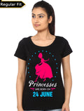 Princess Are Born In 24 June Black T-Shirt Hoodie, Sweatshirt | PureTeeCo.com