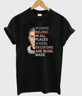 women belong in all places where decision are being made t-shirt Hoodie, Sweatshirt | PureTeeCo.com