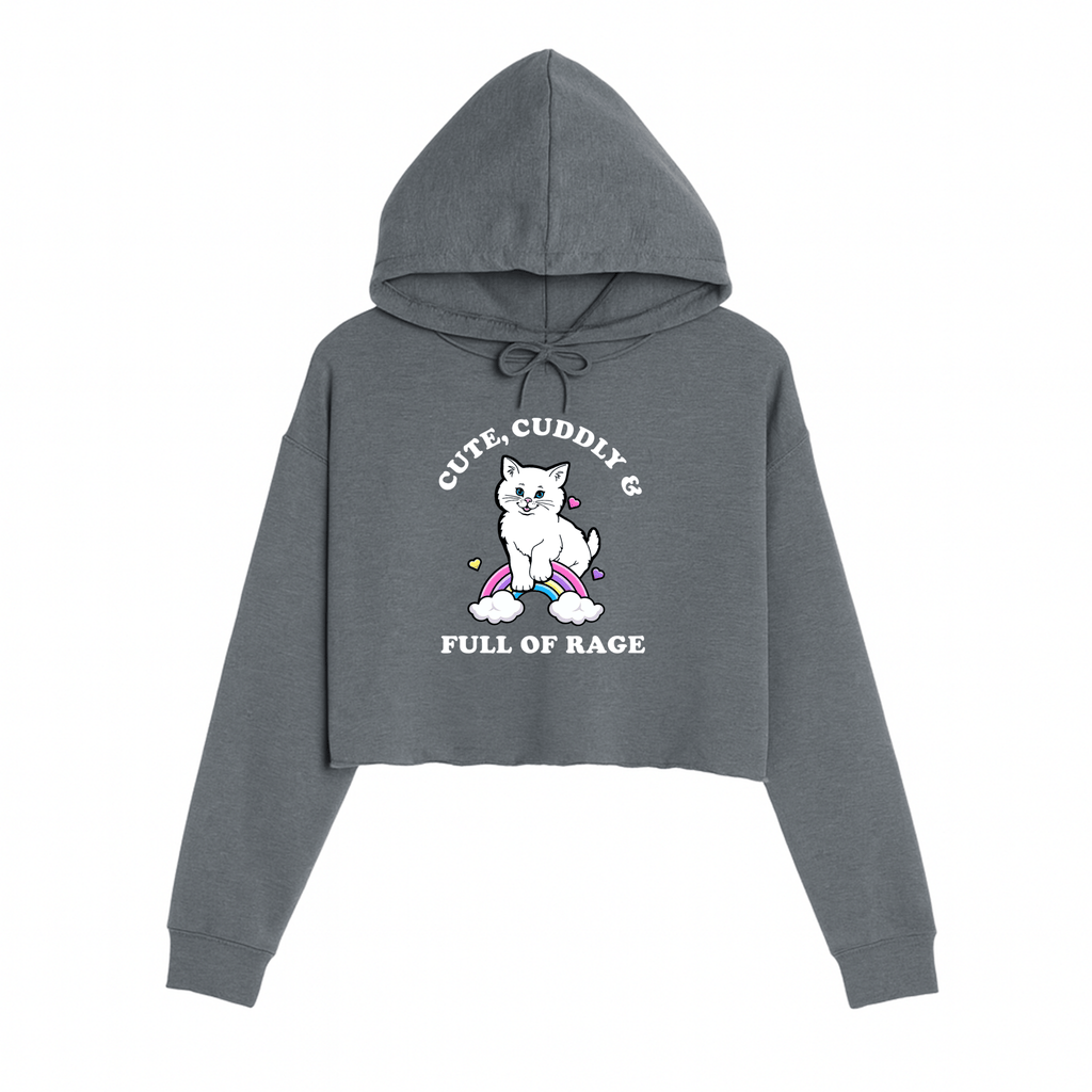 Women's | Rage Kitty | Crop Hoodie