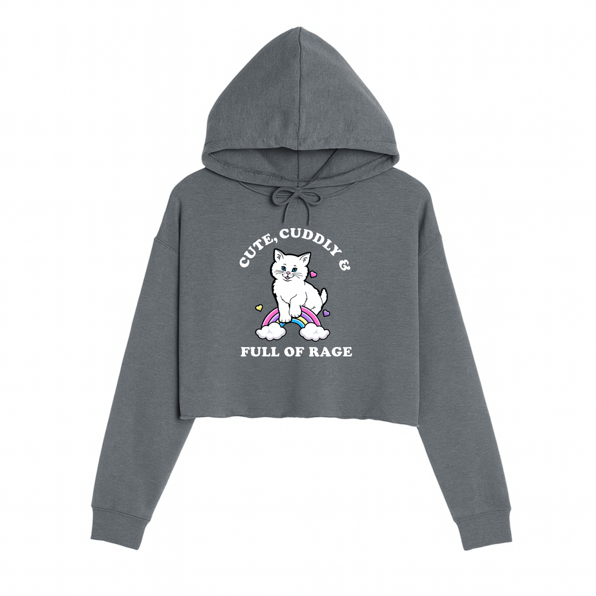 Women's | Rage Kitty | Crop Hoodie