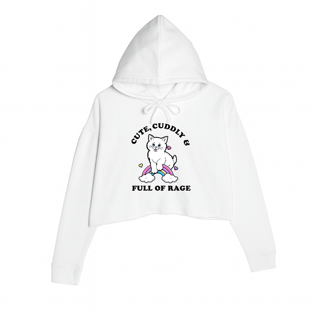 Women's | Rage Kitty | Crop Hoodie