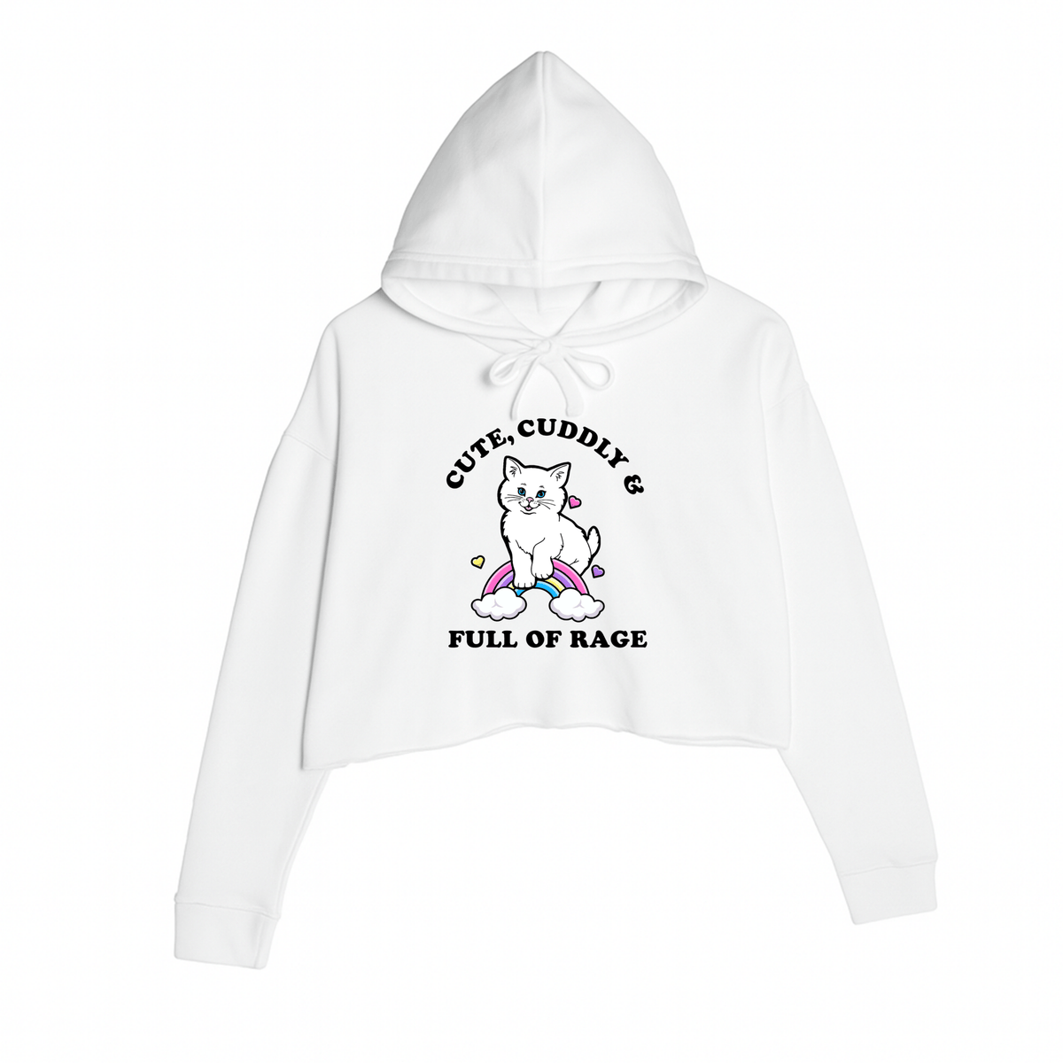 Women's | Rage Kitty | Crop Hoodie